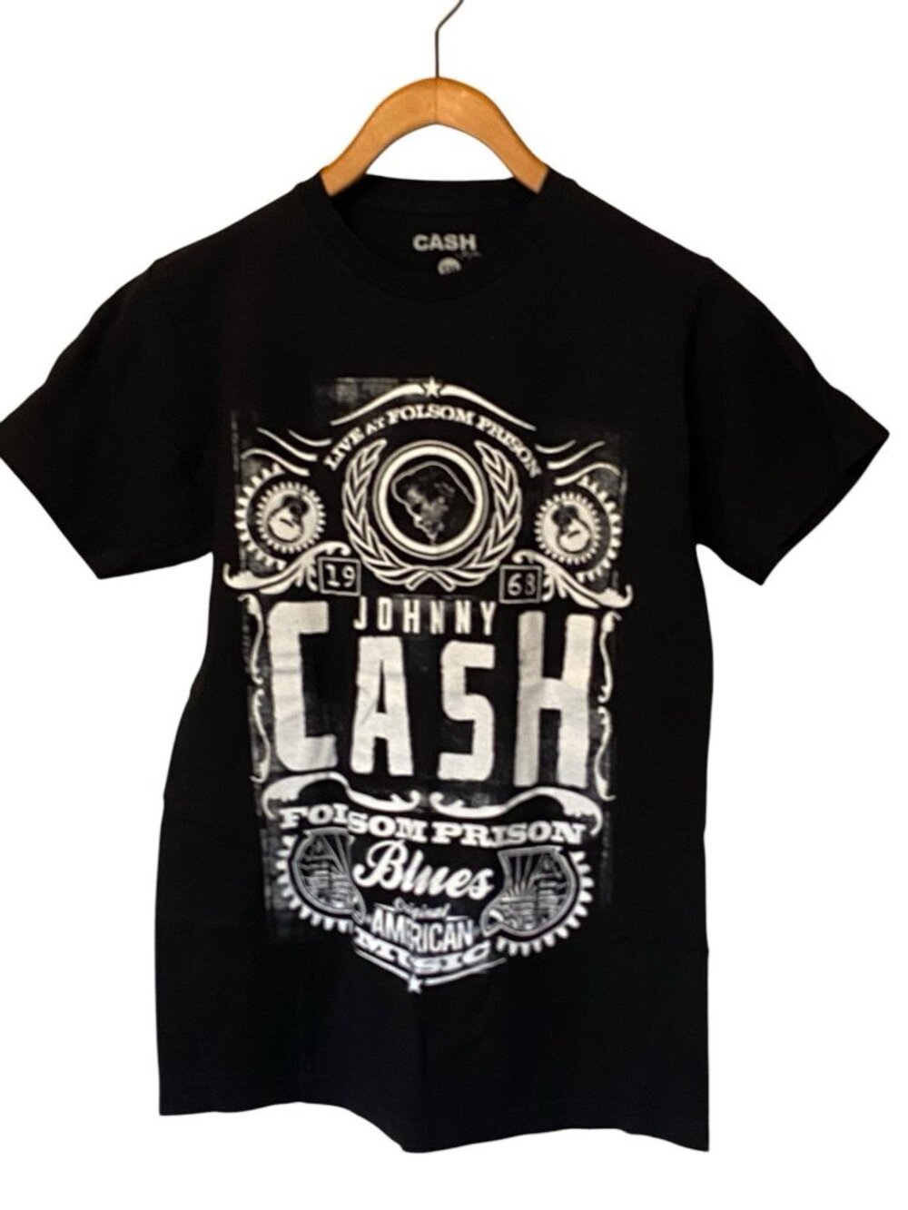 Johnny Cash Folsom Prison T-Shirt Men’s Small Black Country Rock Graphic Tee